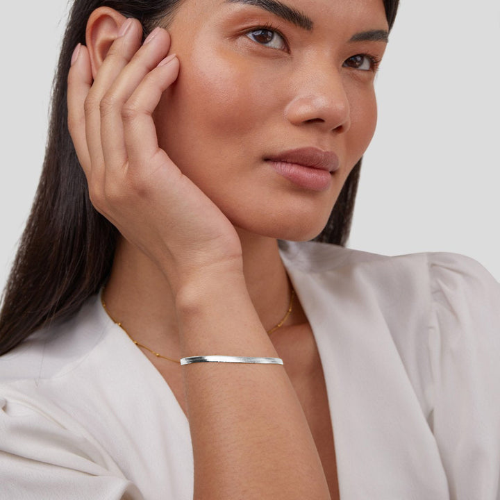 Bracelet en Chaîne Sarya Snake en Argent