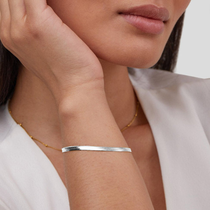Bracelet en Chaîne Sarya Snake en Argent