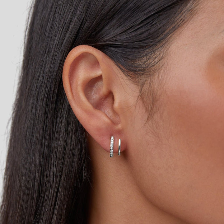 Boucles d'oreilles en argent et cristal
