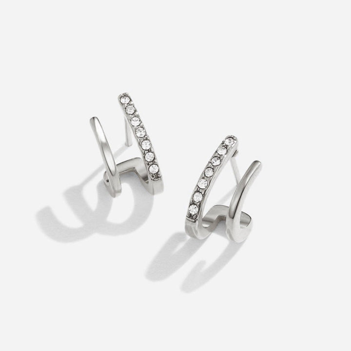 Boucles d'oreilles en argent et cristal