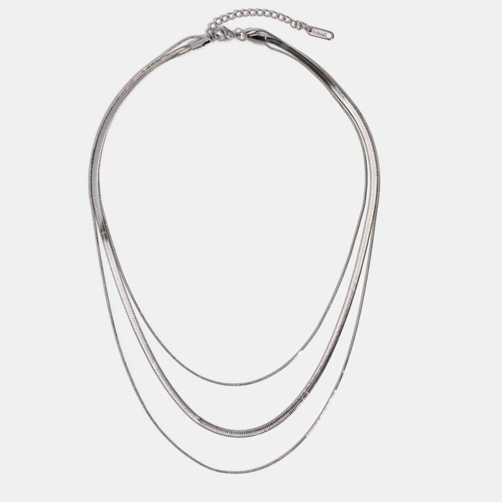 Collier à chaînes en argent multi-couches