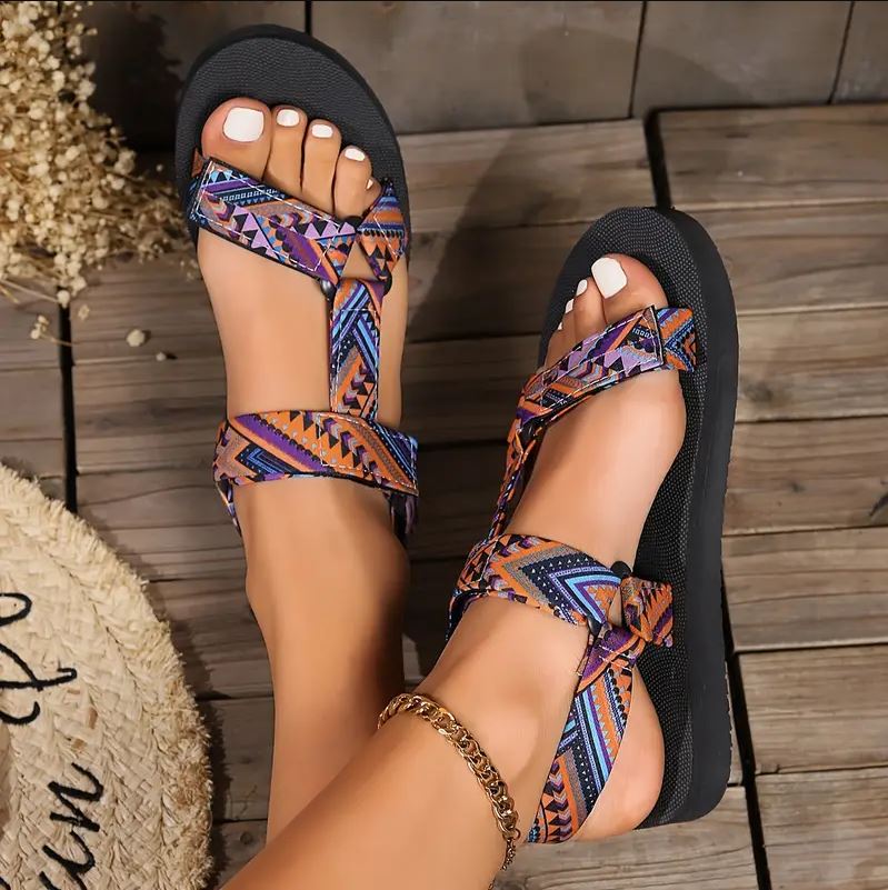 Glenda | summer adventure print sandals