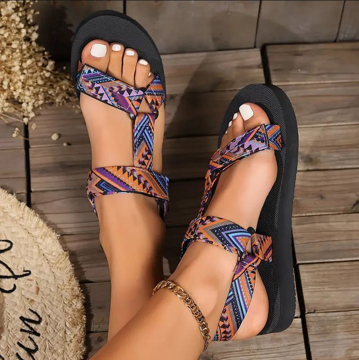 Glenda | summer adventure print sandals