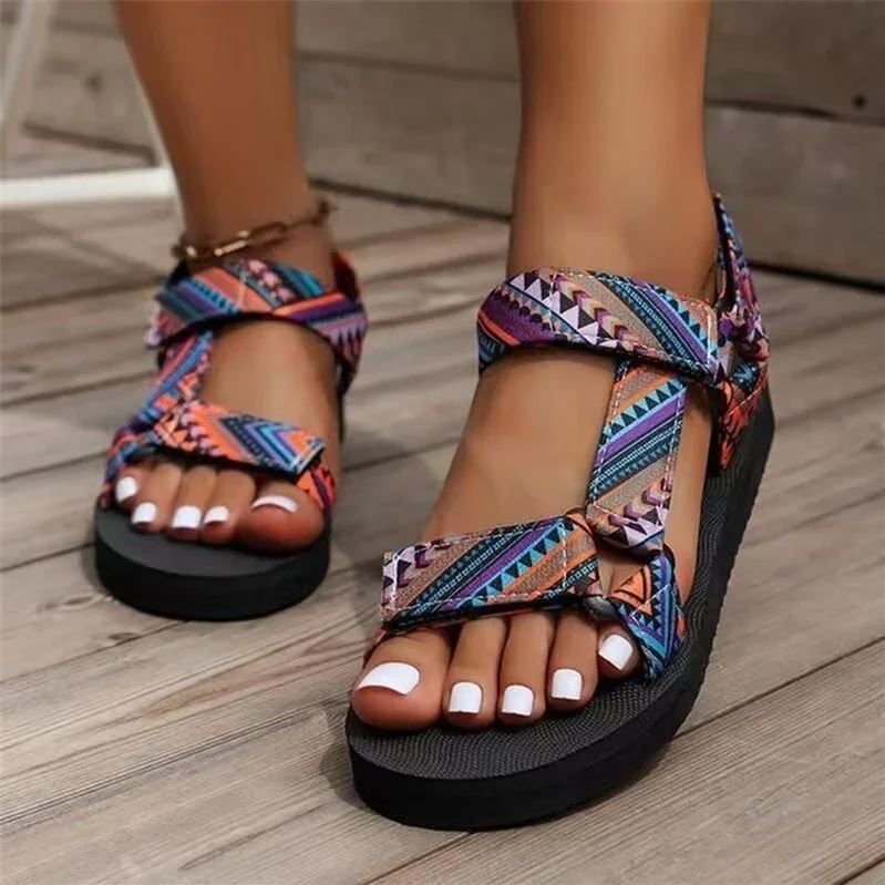Glenda | summer adventure print sandals
