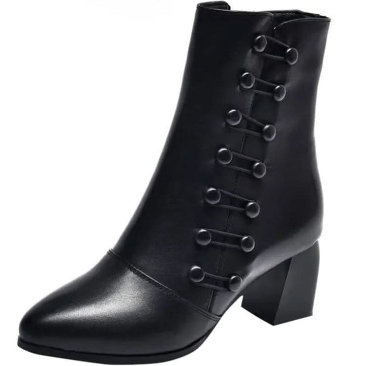 Ines | Bottes en cuir pour femmes avec fermeture éclair sur le côté