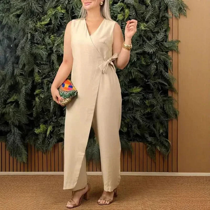Morgane | Elegant Cross-Back Jumpsuit – Effortless Class