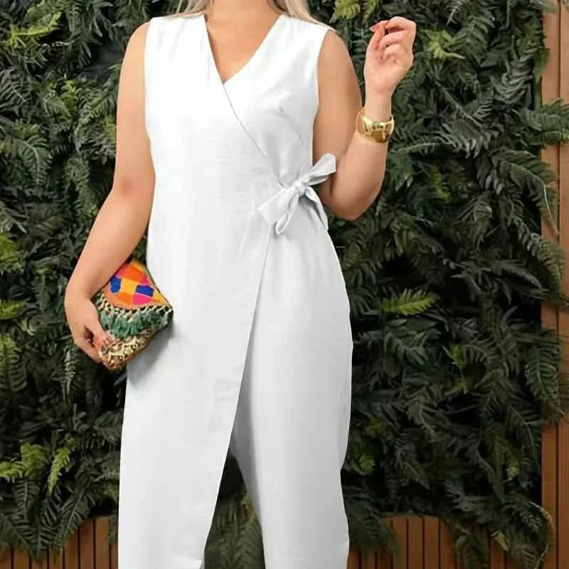 Morgane | Elegant Cross-Back Jumpsuit – Effortless Class