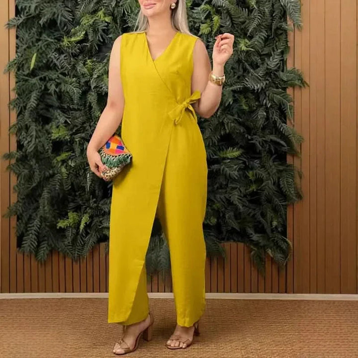 Morgane | Elegant Cross-Back Jumpsuit – Effortless Class