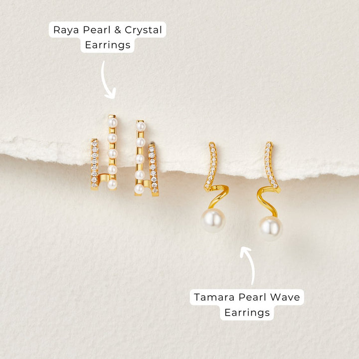 Boucles d'oreilles Tam Perles Vagues