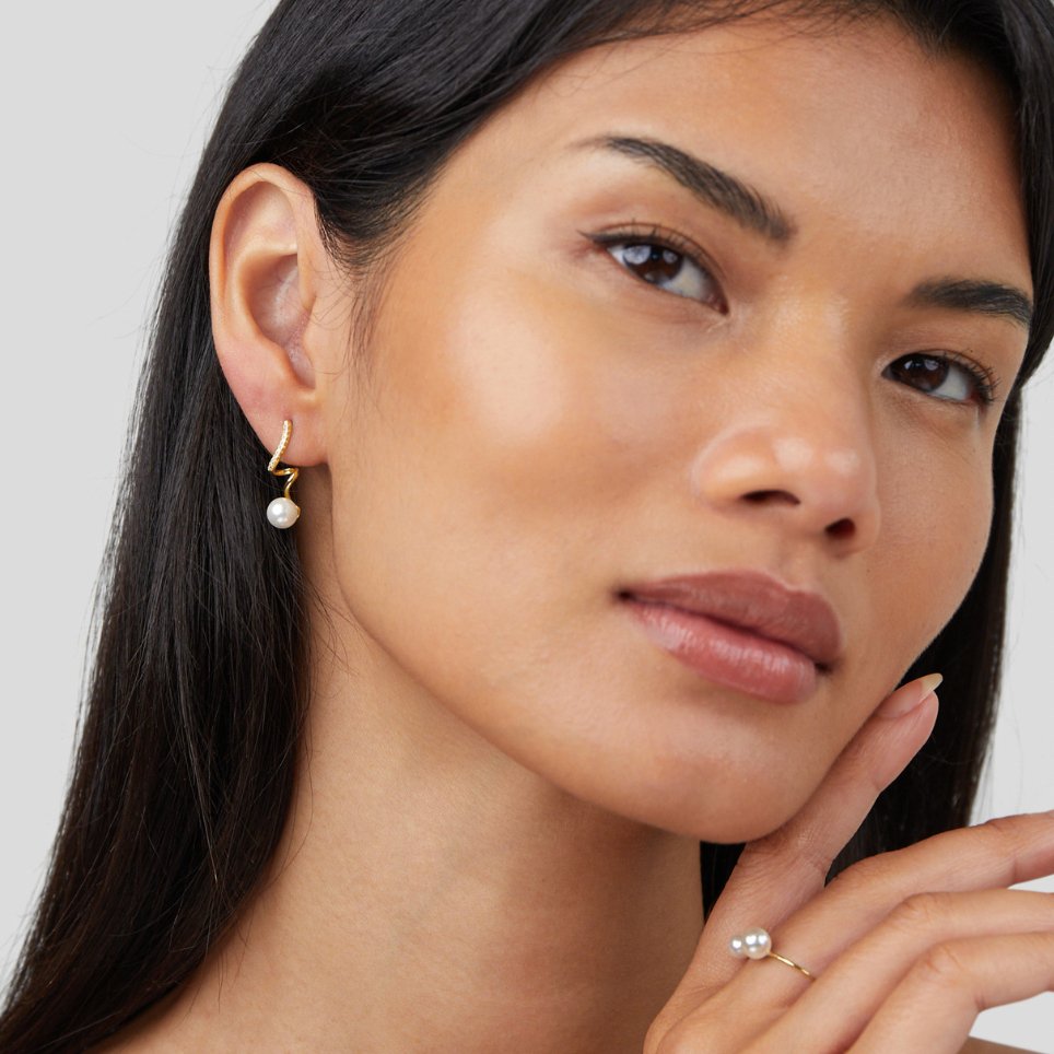 Boucles d'oreilles Tam Perles Vagues