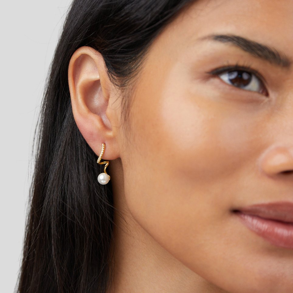 Boucles d'oreilles Tam Perles Vagues