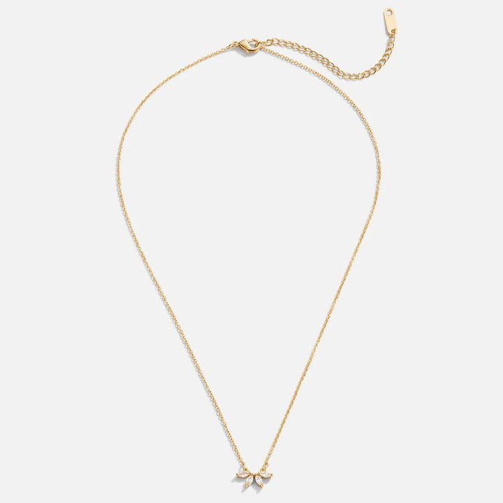 Collier en pendentif feuille de cristal Omelia