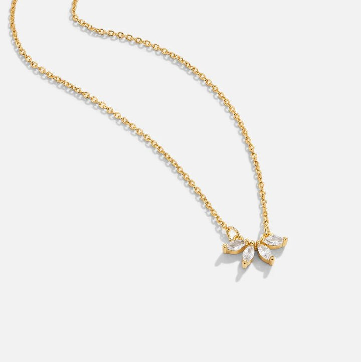 Collier en pendentif feuille de cristal Omelia