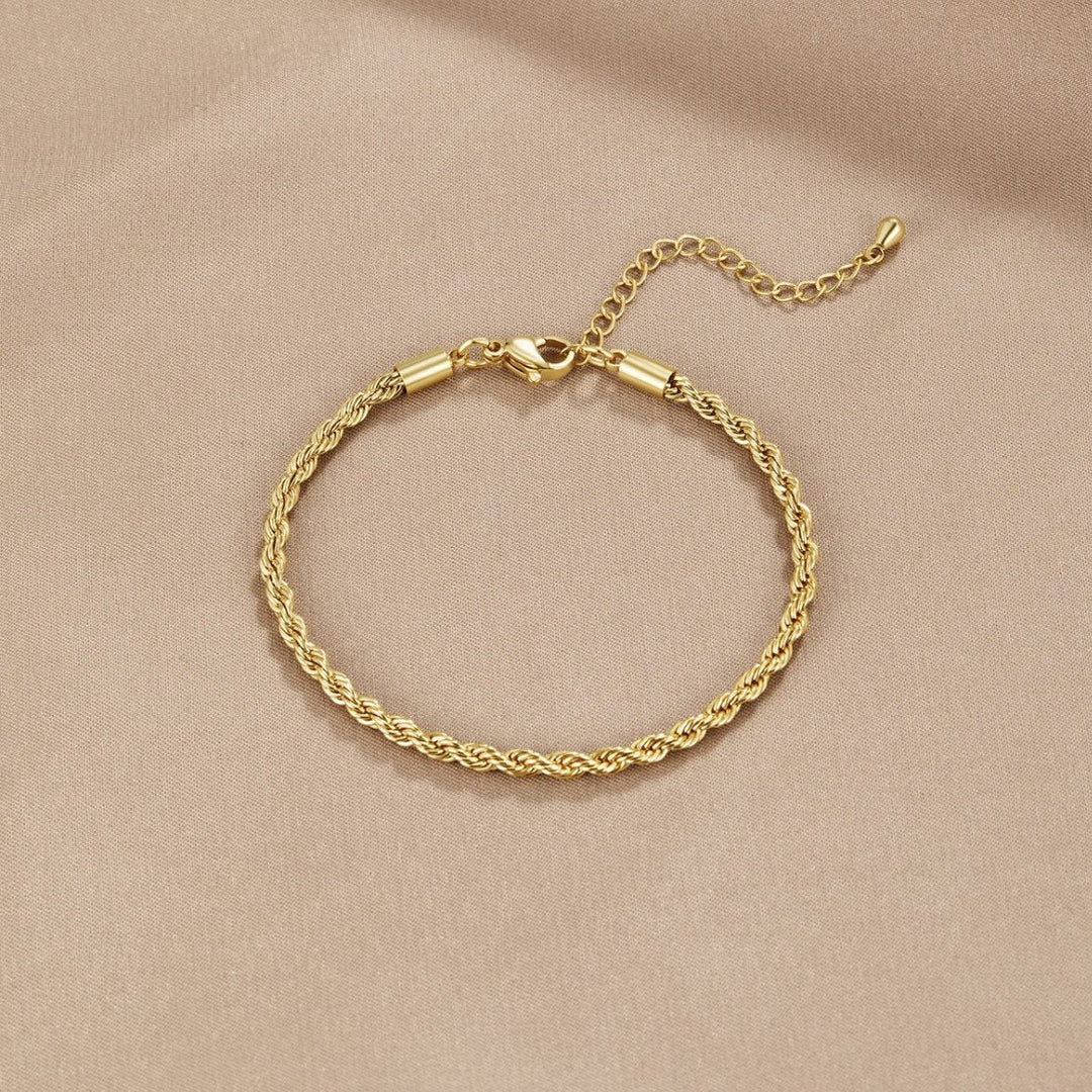 Bracelet en or chic tordu