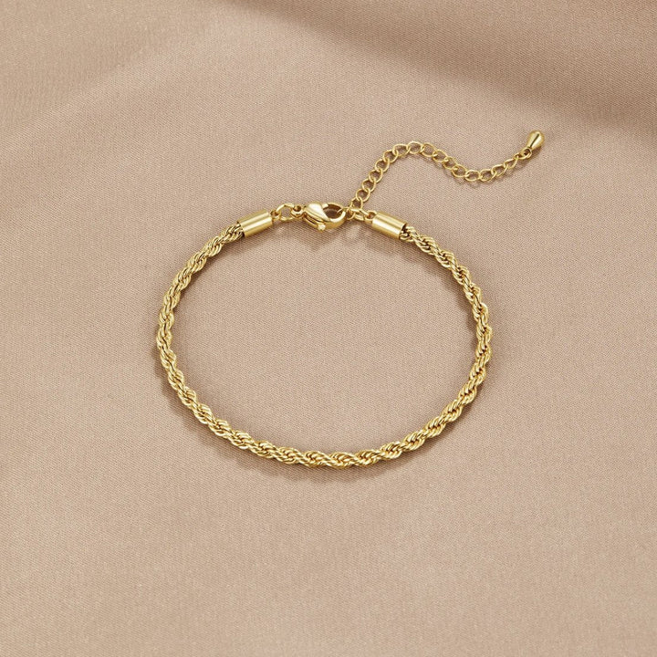 Bracelet en or chic tordu