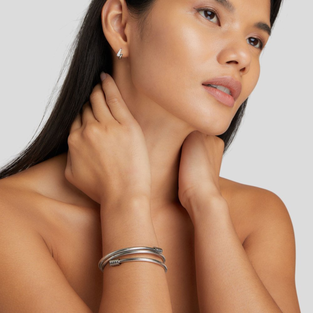 Bracelet en argent tordu