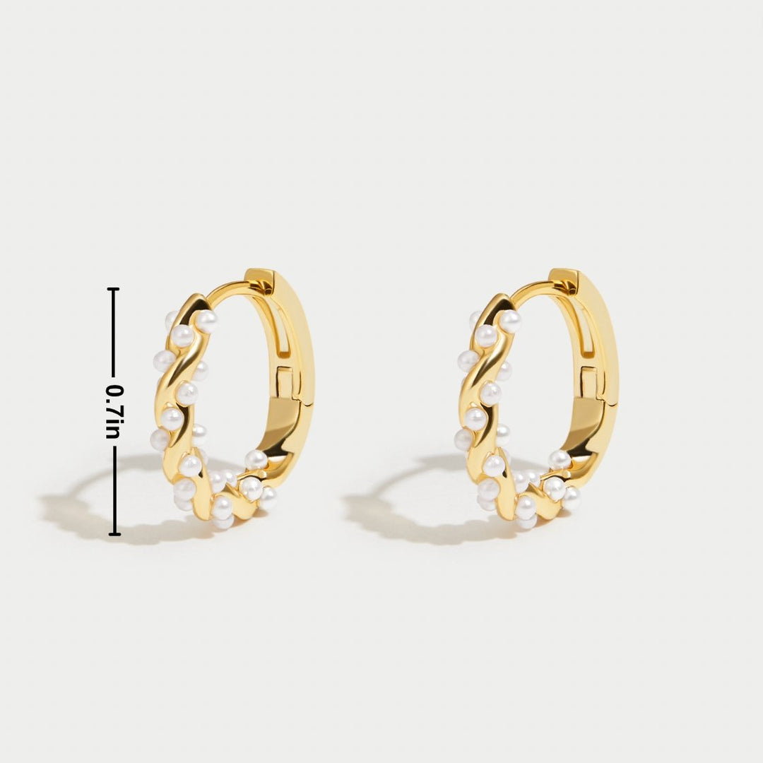 Boucles d'oreilles hoop en perles Vale