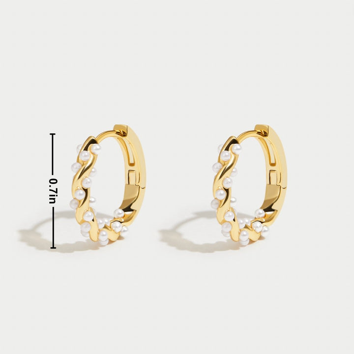 Boucles d'oreilles hoop en perles Vale