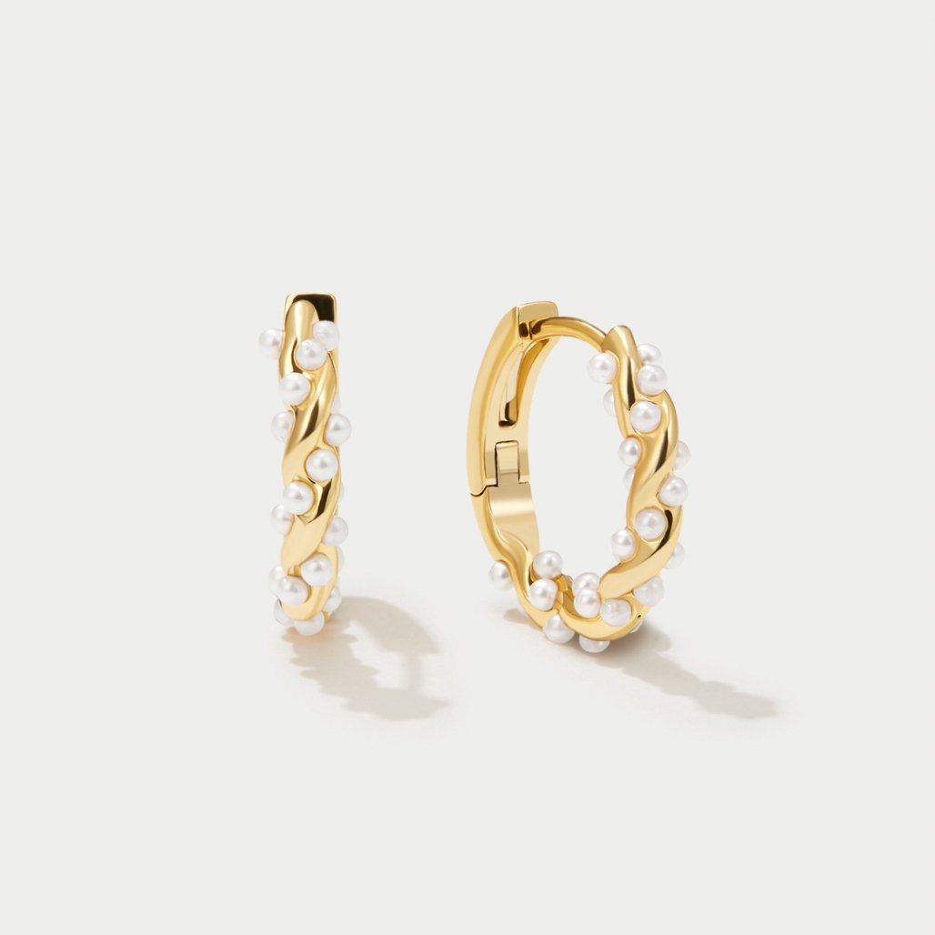 Boucles d'oreilles hoop en perles Vale