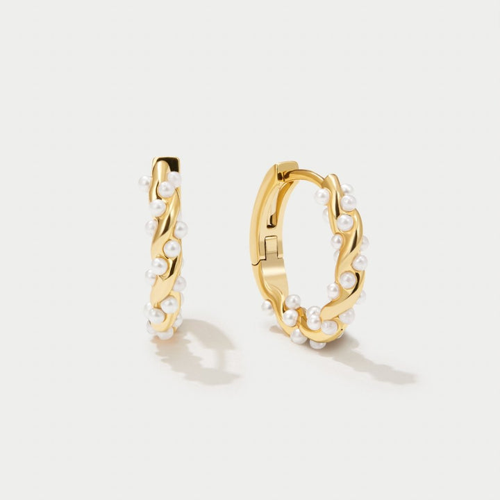 Boucles d'oreilles hoop en perles Vale