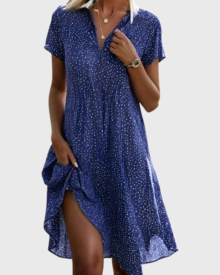 Morgane™ Amélie robe midi à pois