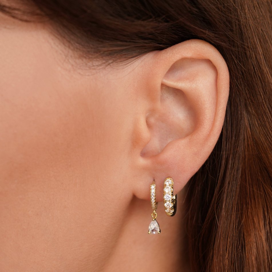 Boucles d'oreilles en cristal or premium